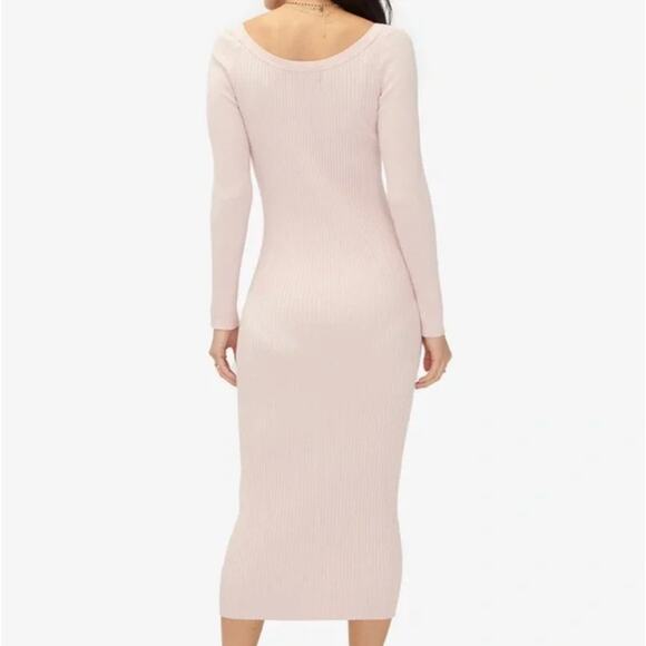 Hatch Maternity Karinna Sweater Ribbed Midi Dress - Picture 3 of 9